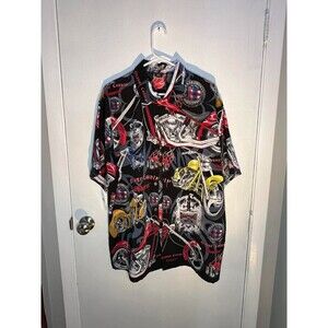Orange County Choppers Mens Button-Down Shirt Motorcycles Y2K 90s Graphic XL